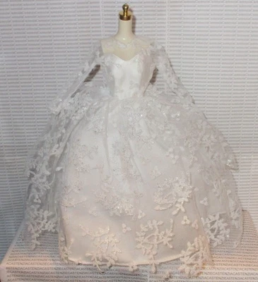 VESTIDO MUÑECA BARBIE MATTEL REPRODUCCIÓN DÍA BODA BLANCO MODA VESTIDO DE NOCHE Foto 1 de 4