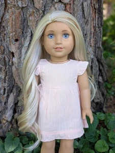 Laila Custom American Girl Puppe OOAK blonde Haare blaue Augen Josefina Form lila - Bild 1 von 7