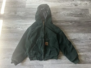 Vintage Carhartt Sandstone Active Jacket Kid's Coat size M (8) - Green - Picture 1 of 6