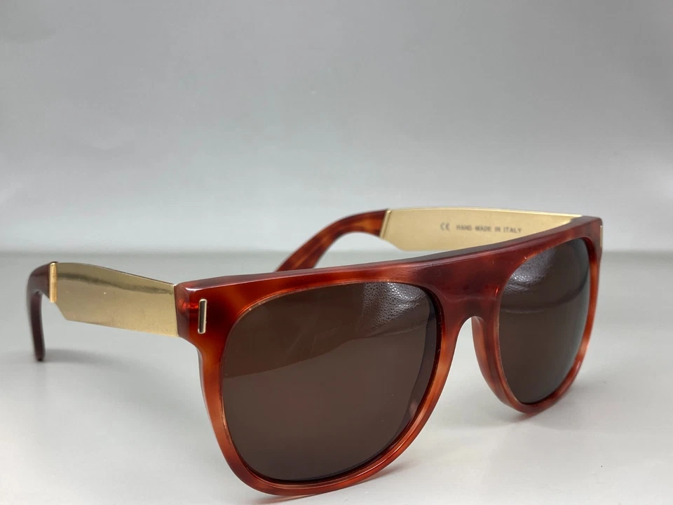 Gafas de sol RetroSuperFuture Italia planas 378/3T Habana doradas marrones cuadradas 55-18-145 Foto 1 de 4