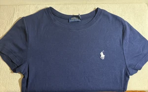 Genuine Polo Ralph Lauren Cotton Jersey Crew Neck Tea -Navy Womens size M - Picture 1 of 5