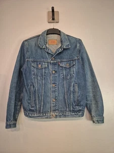 80's LEVIS 70506 02 15 TRUCKER DENIM TRUCKER JACKET 40" MEDIUM MADE IN GB - Picture 1 of 10