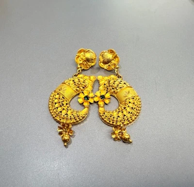 Pendientes araña oro macizo 22K | 916 con sello | 8,3 g | Joyería nupcial Foto 1 de 4