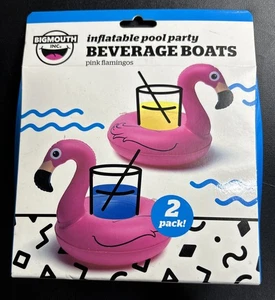 NUEVO BigMouth Piscina Inflable Fiesta Bebidas Barcos Rosa Flamencos 2 Paquete PARA Bebidas - Imagen 1 de 2