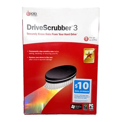 iolo Drive Scrubber 3 Remove Sensitive Data for up to 3 PCs Military Grade - Image 1 of 4