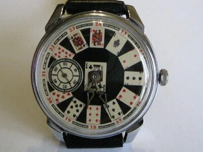MARRIAGE Vintage WristWatch Mens Playing Cards 3602 Converted Pocket Watch USSR - Image 1 of 4