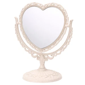 Heart- Shaped Vanity Mirror Double- Sided Magnifying Makeup Mirror - Picture 1 of 12