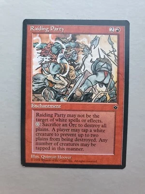 Raiding Party, MTG Fallen Empires (1994) Uncommon Red Enchantment NM - Image 1 of 2