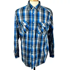 Polo Club Para Hombre Azul Cuadros Pestaña Enrollable Manga Cuello Punta Abotonado Talla XL - Imagen 1 de 24