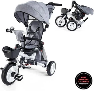Triciclo para bebé, triciclo plegable 7 en 1 para niños con asa para padres.2024 - Picture 1 of 6