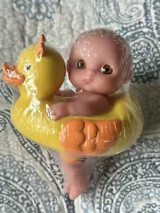 Berenguer Lil’ Cutesie Mini Babydoll On Duck Floatie Bath/Pool Toy- Float Toy - Picture 1 of 14