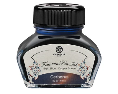 Octopus Fluids Cerberus - Sheen Füllhaltertinte, Füllertinte, Blau, 30 ml