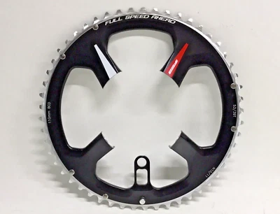 FSA K-Force ABS Alloy Chainring 53T 110BCD 5-Bolt 10-11 Speed Red Decal WA421 - Image 1 of 4