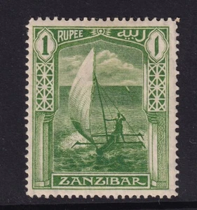 ZANZÍBAR: 1913 Sultan Khalifa definitivos 1r amarillo-verde SG255 como nuevo con bisagras - Imagen 1 de 2