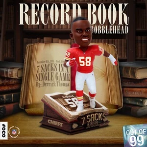 DERRICK THOMAS Kansas City Chiefs Legend NFL Sack Record Bobblehead #/99 NIB! - Picture 1 of 6