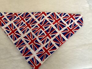 Medium /large dog  bandana union jack fabric ideal for jubilee handmade