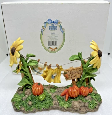 Blushing Bunnies COSECHA ABUNDANTE Exhibición Tendedero Girasoles Calabazas 1997 Foto 1 de 4