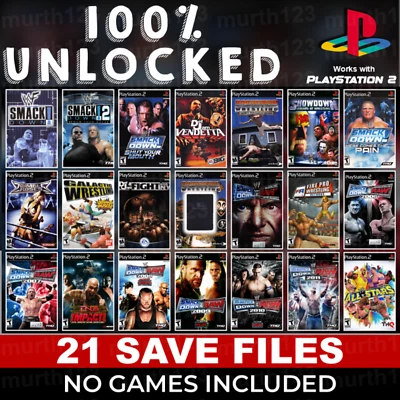 SmackDown Here Comes The Pain HCTP PS2 MEMORY CARD SAVES WWE WWF Wrestling - Image 1 of 4