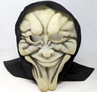 Vintage Glow in the Dark Scary Creepy Monster Ghoul Hooded Halloween Mask PP23