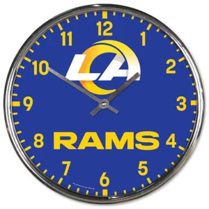Los Angeles Rams Chrome Wall Clock - Picture 1 of 1