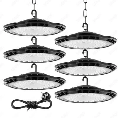 6x 300W 30000LM UFO LED Hall Lighting Ceiling Spotlight Industrial Lamp High Bay - Image 1 of 4