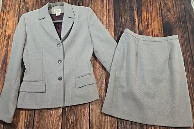 Traje Falda Ann Taylor Loft 2 Piezas Negocios Profesional Forrado Ligero Mujeres 6 Foto 1 de 4