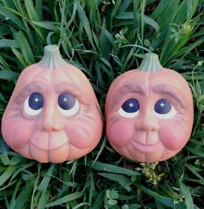 Vintage Halloween SCIOTO anthropomorphe Keramik Kürbis Gesicht Herbst Deko Lehrer - Bild 1 von 10