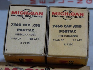 PONTIAC 389 V8 1964-1966 ROD BEARING SET OF 8 7460CAP+010 OVERSIZE GTO, TEMPEST - Picture 1 of 11
