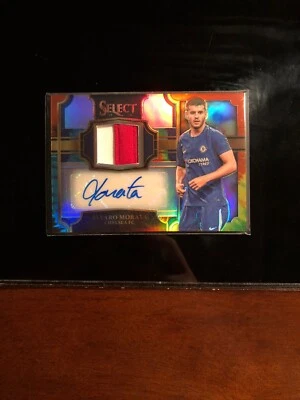 Alvaro Morata Autograph Game Worn Jersey Patch 01/30 Chelsea - Image 1 of 3