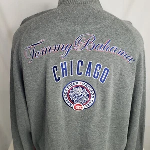 Tommy Bahama Chicago Cub Suéter Para Hombres XL Bordado MLB 1/4 Cremallera Sudadera - Imagen 1 de 6