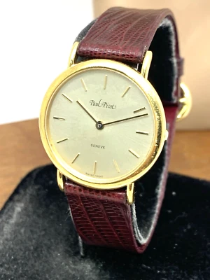 Paul Picot Women's Watch Swiss Quartz Gold Dial Brown Leather Strap 29mm - Image 1 of 4