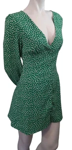 Nuevo con etiquetas Vestido Princesa Polly, Talla 4 "Kiata" Verde Floral Margaritas Mini Mangas Largas - Imagen 1 de 17