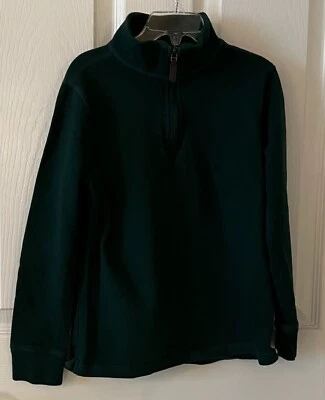 Crewcuts Boys  1/4 Zip Up Long Sleeve  Sweater 8  Green Christmas Holiday Soft - Image 1 of 4