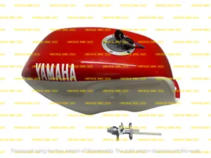 Yamaha Ysr 50 80 Ysr50 Ysr80 1989 Steel Tank White & Red With Cap & Tap/FIT FOR - Picture 1 of 7