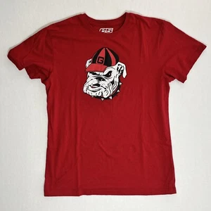 E5 Brand Georgia Bulldogs Dawgs Logo T-Shirt Women's Large Red Short Sleeve SEC - Picture 1 of 6