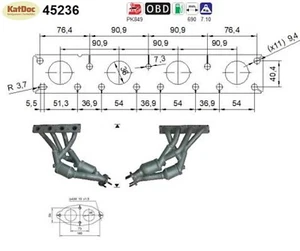 ✅ Katalysator BMW 3er E46 316/318, i/Ci/ti, 1.8/2.0, 115/136/143/150kW, Euro 4 - Bild 1 von 1