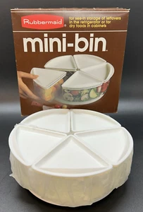 NEU Vintage 1982 Rubbermaid Lazy Susan MINI-MÜLLEIMER AUFBEWAHRUNG 5 Behälter Küche Organisation - Bild 1 von 10
