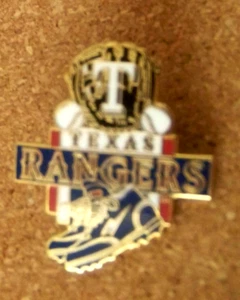 Texas Rangers mitt balls spikes lapel pin 1995 MLB c43491 - Picture 1 of 9