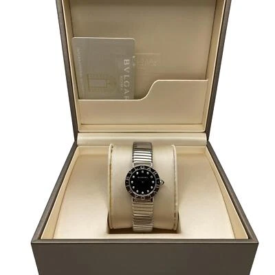 Reloj de cuarzo para dama Bvlgari Bulgari 26 mm acero diamante esfera negra 102145 Foto 1 de 4