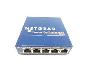 NETGEAR FS105 v2 10/100 Mbps Desktop Switch 5 Port No AC Adapter - Picture 1 of 3