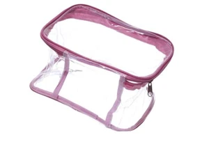 Cosmetic Makeup Toiletry Clear Travel Wash Bag Holder Pouch Set Kit Organizer - Picture 1 of 6