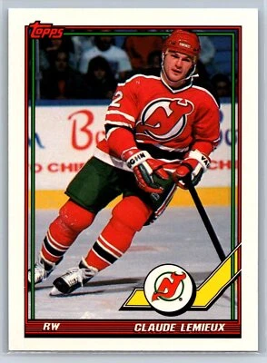 1991-92 Topps Claude Lemieux New Jersey Devils #394 - Image 1 of 2