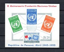 Panama 1958 sheet UNO/Maps/Flags (Michel Block 4) MNH