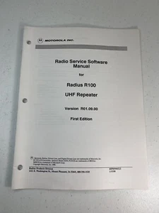 Motorola Radio Service Manual for Radius R100 UHF Repeater - Picture 1 of 14