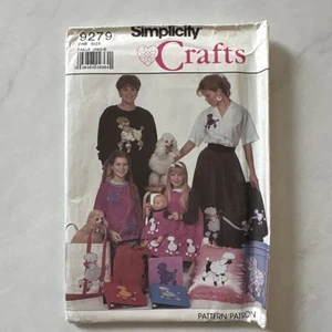 Simplicity Crafts 9279 Four Size Poodles | UNCUT | VTG 1989 - Picture 1 of 6