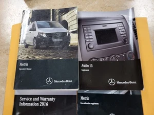 2016 MERCEDES BENZ METRIS OWNERS MANUAL, AUDIO, FUSES PLACEMENT, SERVICE - Foto 1 di 9