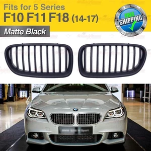 Autoteile Frontgrill Kühlergrill für BMW 5 Serie F10 F11 LCI 2014-17 MATTSCHWARZ - Picture 1 of 10