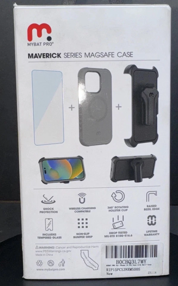 New Plum MYBAT PRO Maverick Series iPhone 15 Pro 6.1” Case + Holster MagSafe - Image 1 of 4