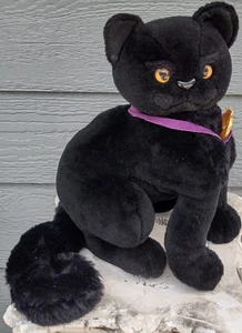 1997 Salem 12" Black Plush Cat from Sabrina Teenage Witch-Does Not Talk-Kenner - Picture 1 of 12