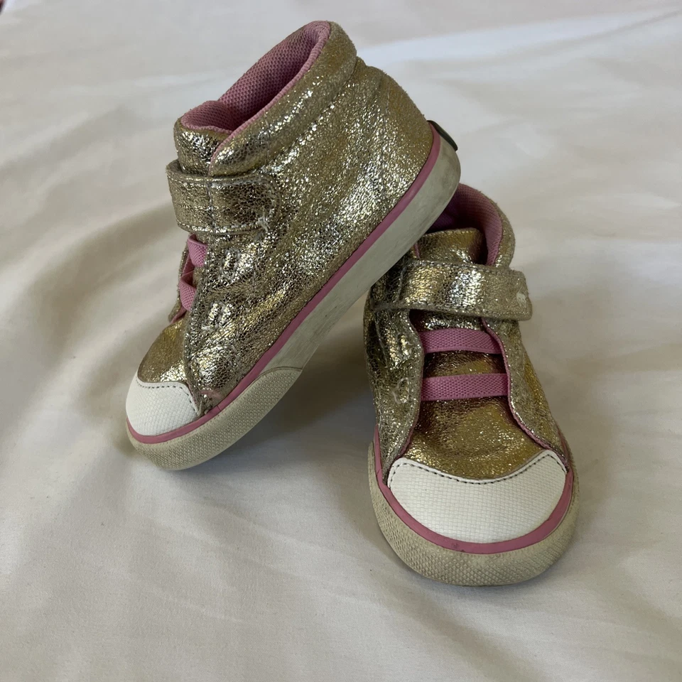 See Kai Run Belmont II Sneakers Size 7 Gold Shine Pink Toddler Girls Shoes - Image 1 of 4